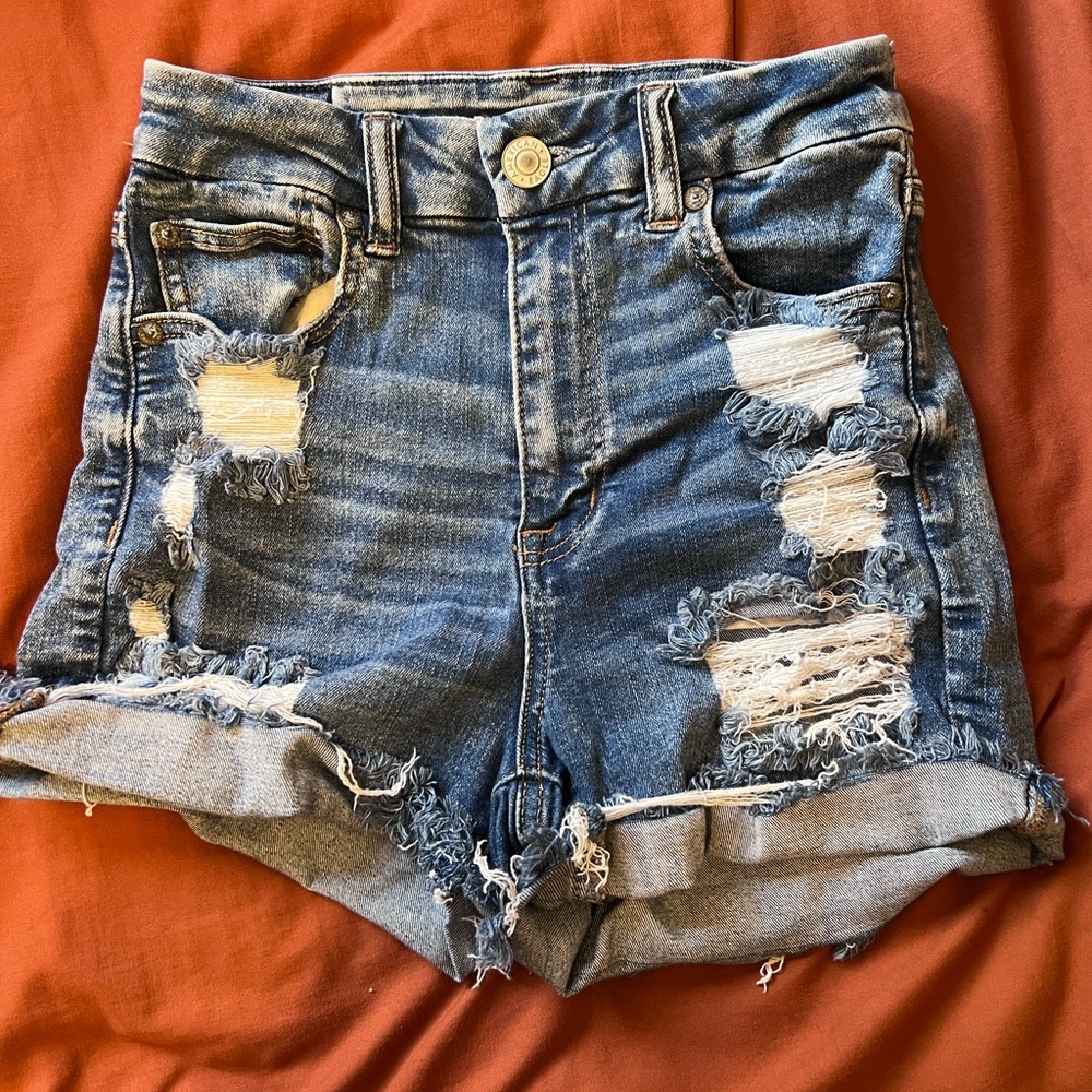 American Eagle Curvy Hi Rise Shortie SZ 2